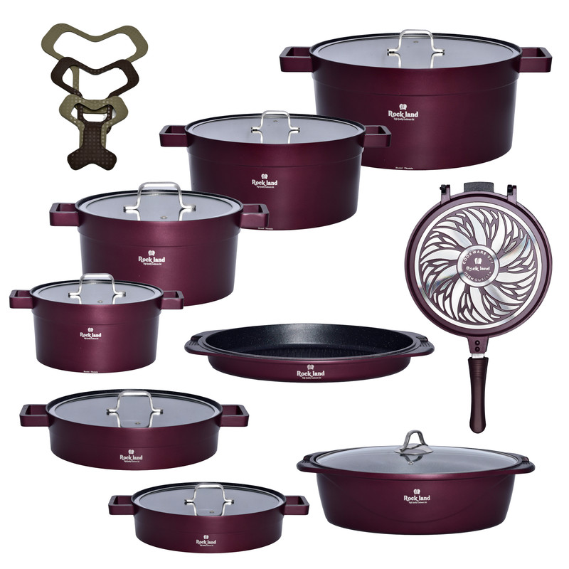 خرید و قیمت سرویس پخت و پز 21 پارچه راکلند طرح تمیس کد 800289