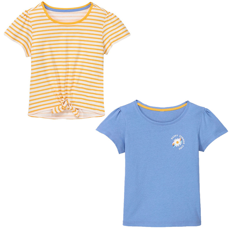 خرید و قیمت تی شرت آستین کوتاه دخترانه الایو مدل TIMEG-954 مجموعه 2 عددی