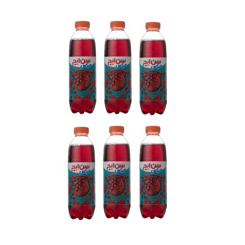 نوشیدنی میکس طعم آلبالو و زرشک سن ایچ - 750 میلی لیتر بسته 6 عددی
