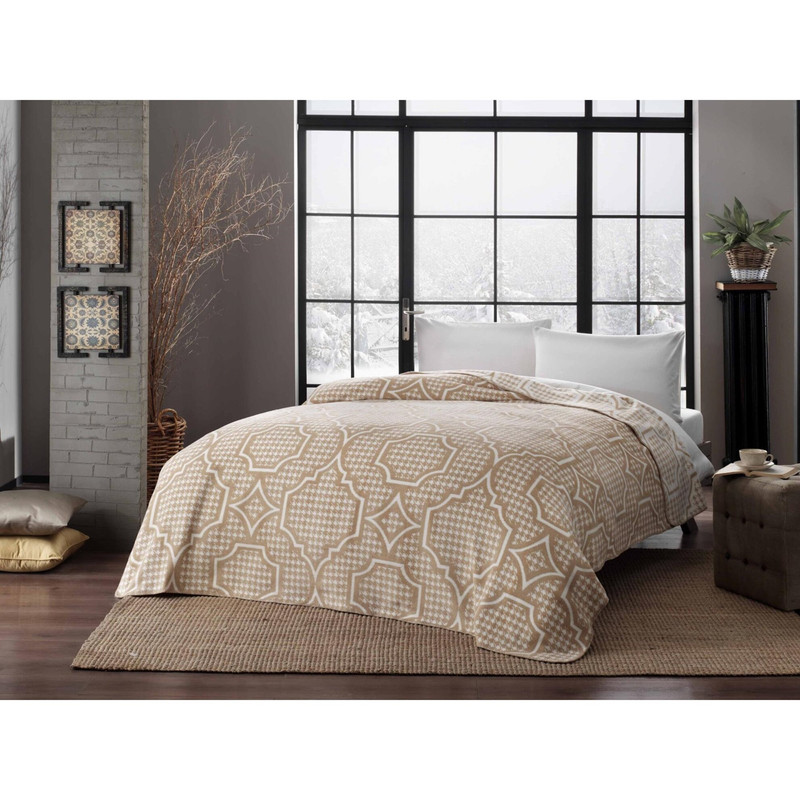 خرید و قیمت پتو تاچ مدل Evana Bej سایز 200×220 سانتی متر