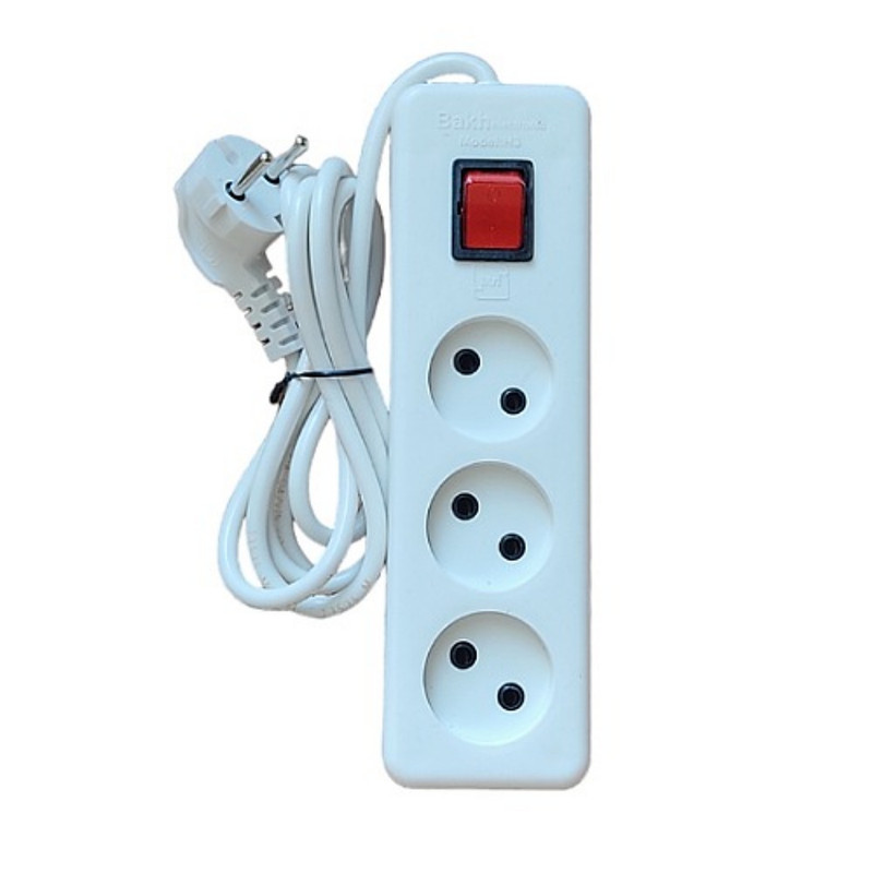 خرید و قیمت سه شاخه برق باخ مدل +H3 کلیددار