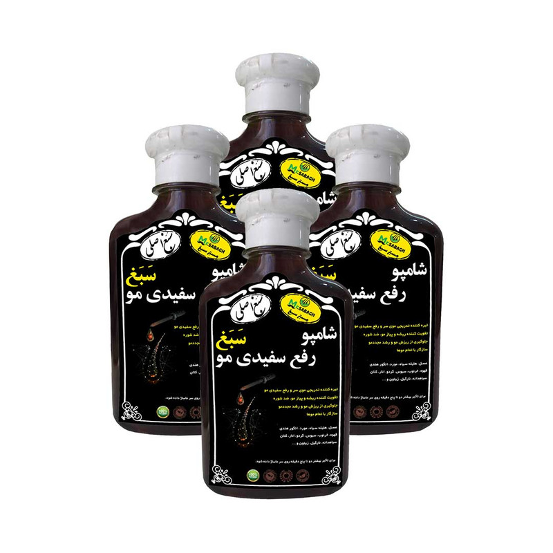 شامپو تقویت کننده و ترمیم کننده مو مسترسبغ مدل رفع سفیدی حجم 250 میلی لیتر مجموعه 4 عددی