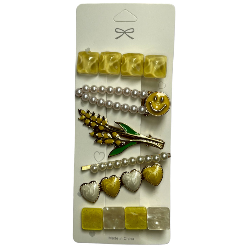 گیره مو زنانه مدل لوکس وارداتی کد B مجموعه 6 عددی