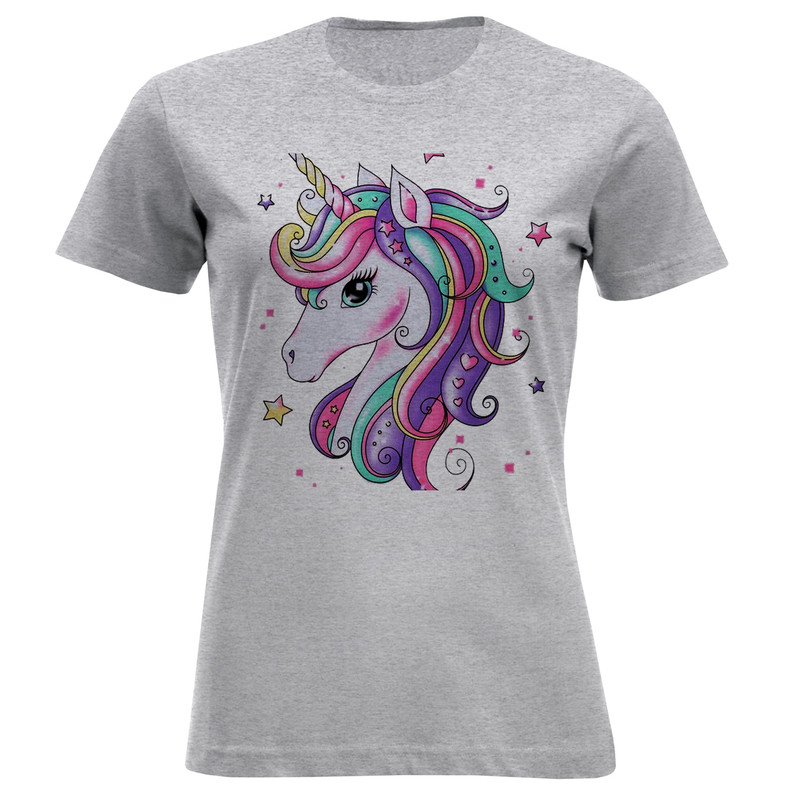 تی شرت آستین کوتاه زنانه مدل تکشاخ A26