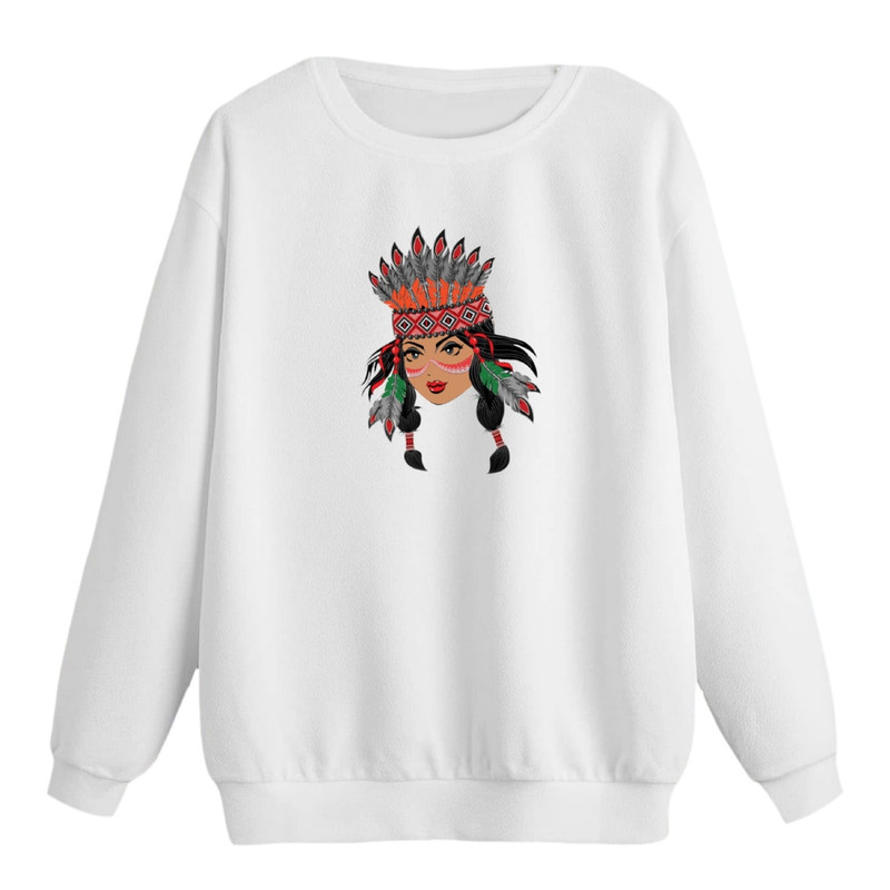 خرید و قیمت سویشرت زنانه مدل دختر سرخپوست