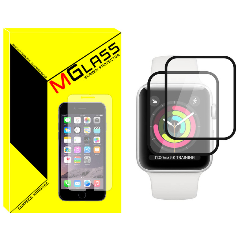 محافظ صفحه نمایش نانو امگلس مدل NMG مناسب برای اپل واچ سری 1 42 میلی متری بسته دو عددی