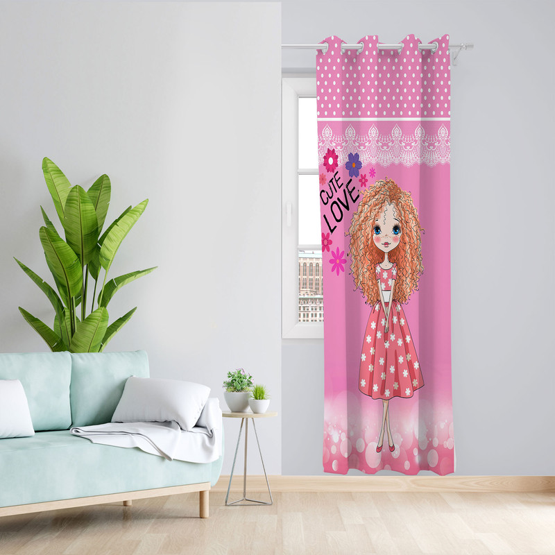 پرده مدل دختر مخمل پانچی کد 1110 سایز 140x280 سانتی متر