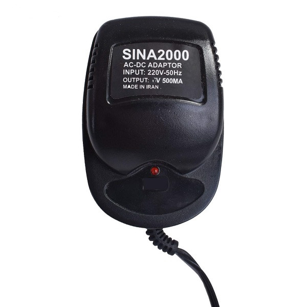 خرید و قیمت آداپتور 9 ولت 500 میلی آمپر مدل SINA 2000