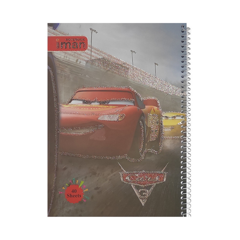 دفتر مشق 40 برگ ایمان مدل ماشین ها کد 8501