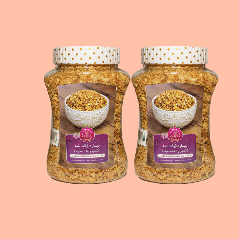 خرید و قیمت پیاز داغ نگینی قمشه - 250 گرم بسته 2 عددی