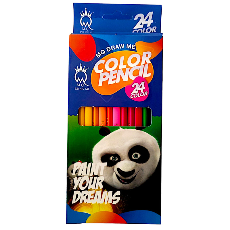مداد رنگی 24 رنگ ام کیو مدل انیمیشنی کد 24