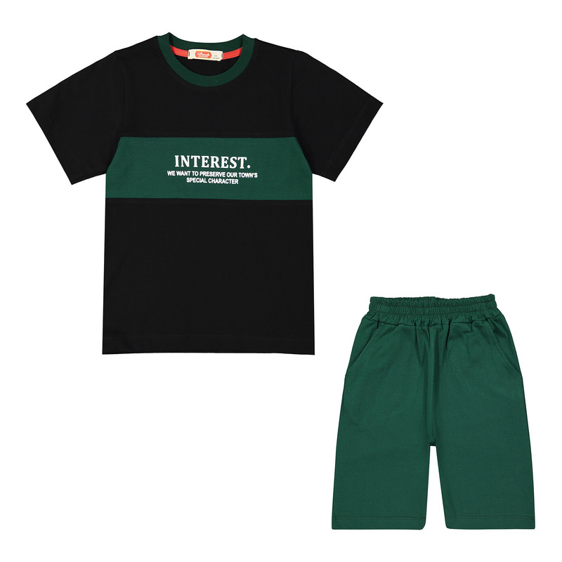 خرید و قیمت ست تی شرت و شلوارک پسرانه مادر مدل Harry رنگ سبز