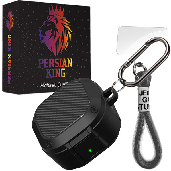 کاور پرشین کینگ مدل CBOO22 مناسب برای کیس هدفون سامسونگ Galaxy Buds Live / Buds Pro / Buds 2 / Buds 2 Pro به همراه بند آویز