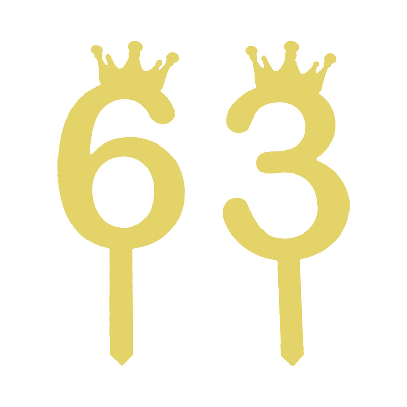 تاپر کیک هانستو مدل عدد 63 کد TPN63 مجموعه 2 عددی