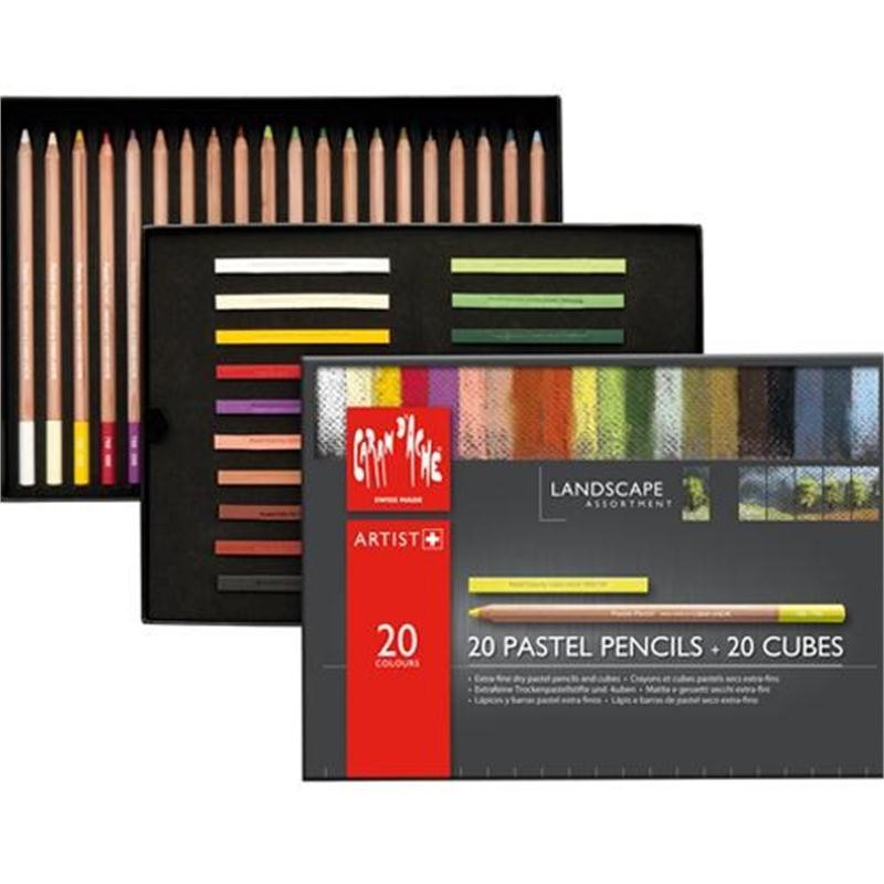 خرید و قیمت پاستل گچی ۲۰ رنگ کارن داش مدل پاستل ۲۰ + ۲۰ منظره