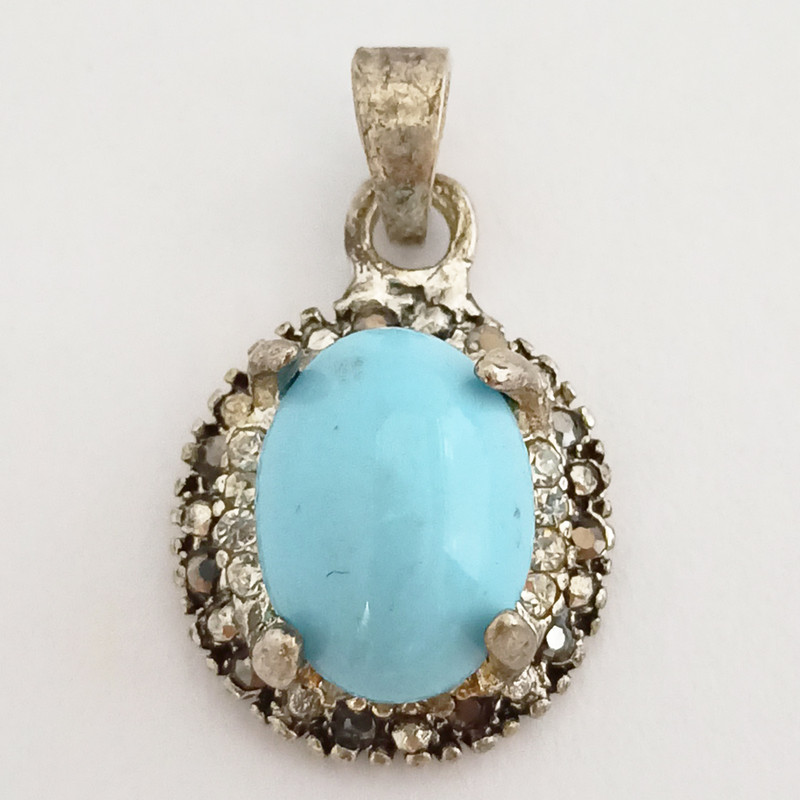 آویز گردنبند زنانه سلین کالا مدل فیروزه ce-As26