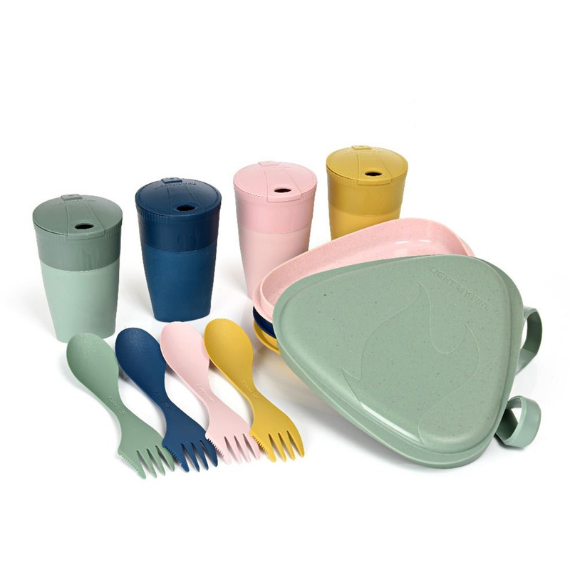 خرید و قیمت مجموعه ظروف سفری لایت مای فایر مدل EAT´N DRINK KIT BIO 5 People