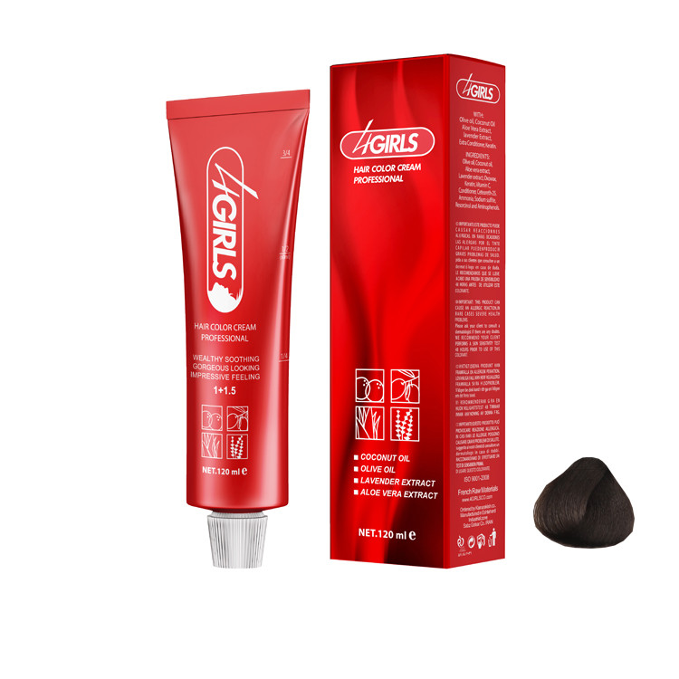 رنگ مو فور گیرلز شماره 6NI سری طبیعی حجم 120 میلی لیتر رنگ قهوه ای تیره