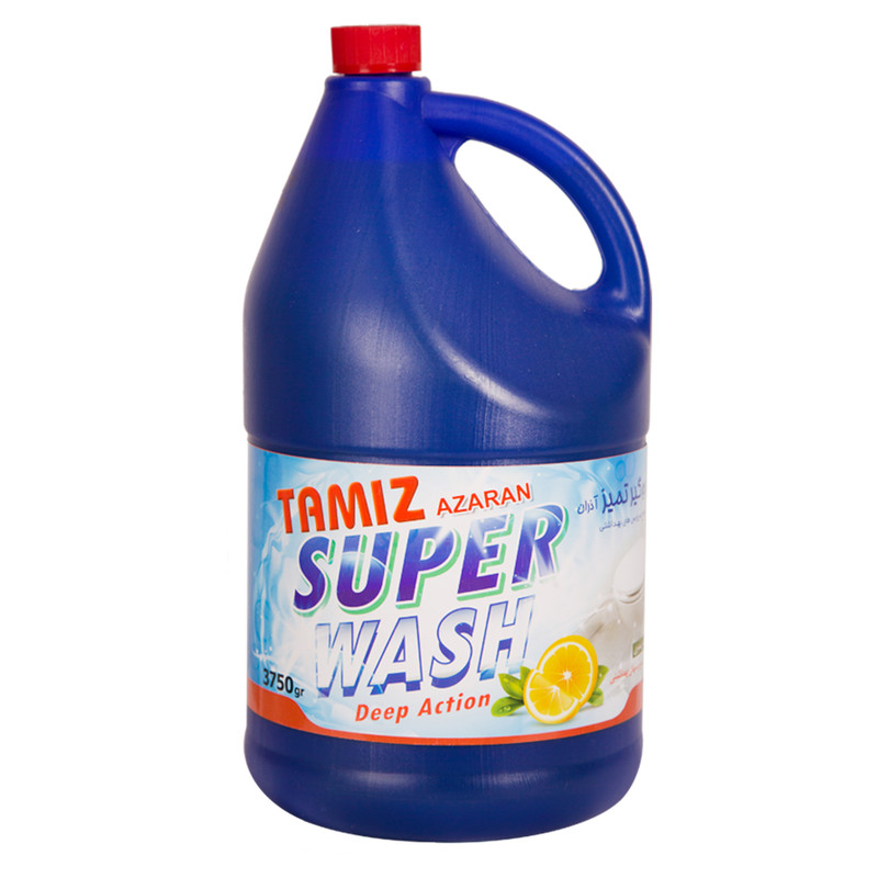 مایع جرمگیر تمیز آذران مدل SUPER WASH حجم 3750 میلی لیتر