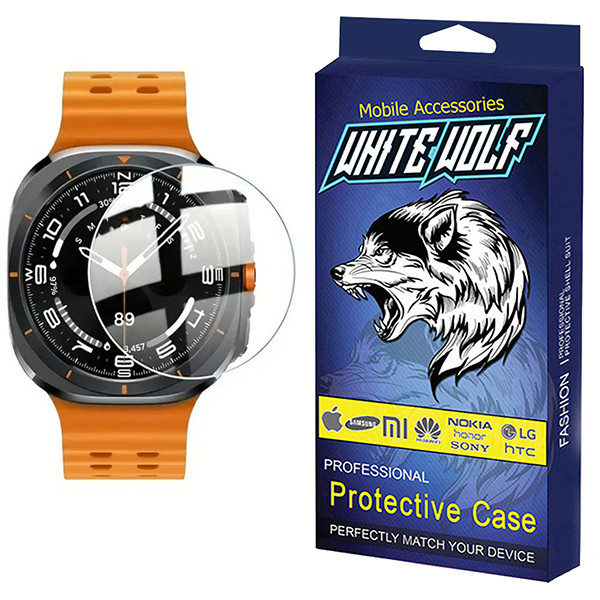 محافظ صفحه نمایش وایت ولف مدل W-Glass مناسب برای ساعت هوشمند سامسونگ Galaxy Watch 7 Ultra