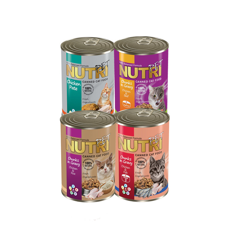 خرید و قیمت کنسرو غذای گربه نوتری پت مدل میکس مجموعه 4 عددی