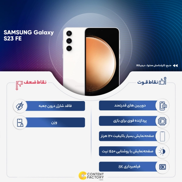 گوشی موبایل سامسونگ مدل Galaxy S23 FE دو سیم کارت ظرفیت 256 گیگابایت و رم 8 گیگابایت به همراه شارژر سامسونگ - ویتنام 11