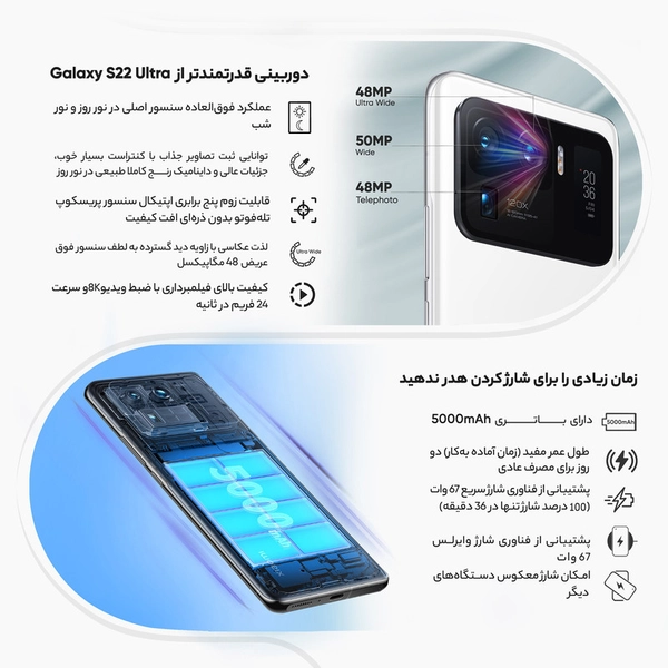 گوشی موبایل شیائومی مدل Mi 11 Ultra دو سیم کارت ظرفیت 512 گیگابایت و رم 12 گیگابایت - پک چین9
