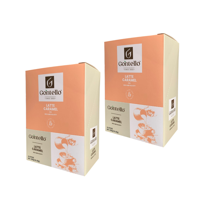 کافه لاته کاراملی گونتلو - 400 گرم بسته 2 عددی