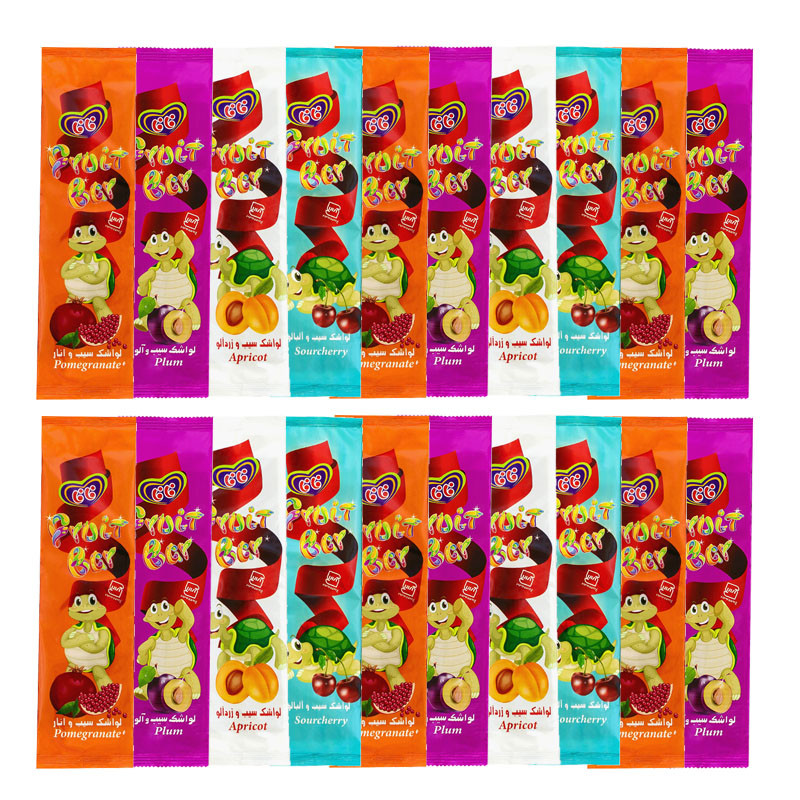 خرید و قیمت لواشک مخلوط میوه های تارا لاک پشتی فافا بسته 20 عددی