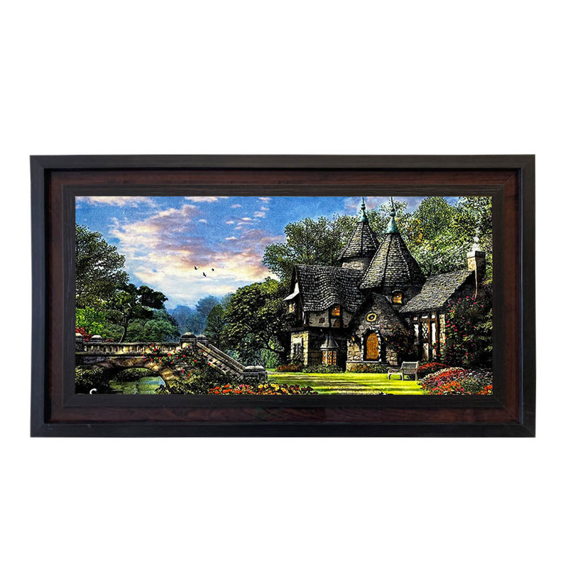 تابلو فرش ماشینی مدل خانه سنگی کد 8841