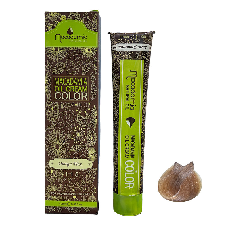 رنگ مو ماکادامیا شماره 8.03 حجم 100 میلی لیتر رنگ بلوند گرم روشن