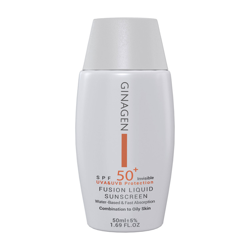 خرید و قیمت کرم ضد آفتاب بی رنگ ژیناژن مدل SPF50 مناسب پوست های چرب حجم 50 میلی لیتر