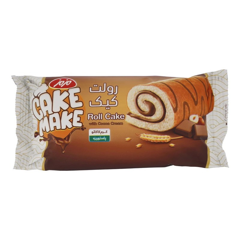 مینی رول وانیلی با کرم کاکائو مزمز - 40 گرم بسته 24 عددی