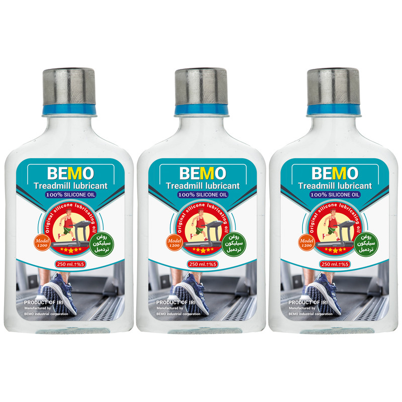 خرید و قیمت روغن تردمیل بمو مدل 1200 حجم 250 میلی لیتر بسته 3 عددی