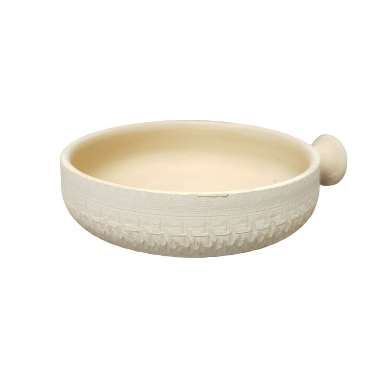 تابه سفالی خام مدل طرح دار کد D10