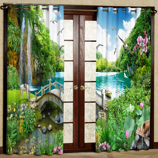 پرده مدل مخمل پانچی کد 7411 سایز 280x140 سانتی متر