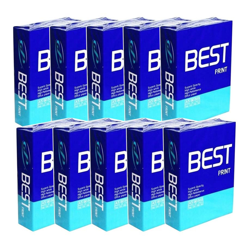 کاغذ A5 بست پرینت کد 80 بسته 10عددی