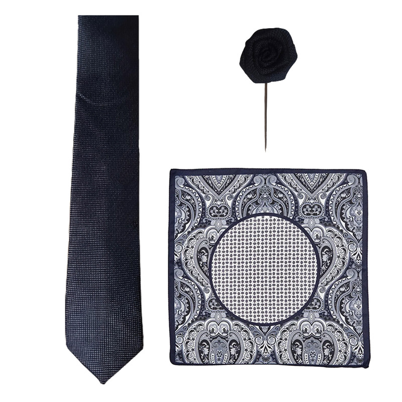 خرید و قیمت ست کراوات و دستمال جیب و گل کت مردانه ال سی وایکیکی مدل Valen