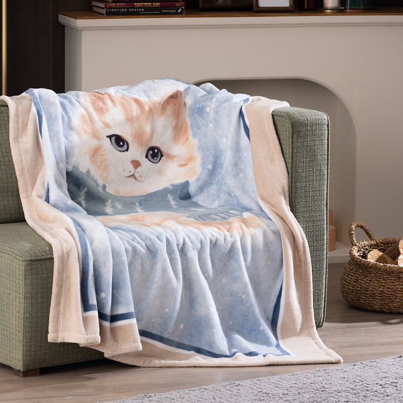 شال مبل مادام کوکو مدل Fleurines سایز 170*130 سانتی مکتر