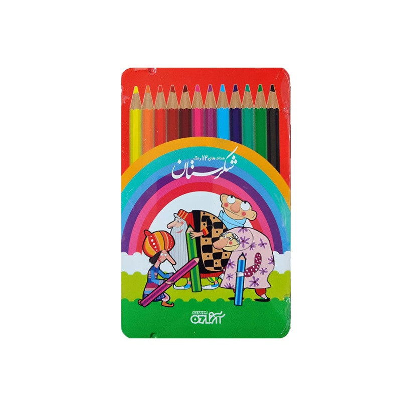 خرید و قیمت مداد رنگی 12 رنگ آزاده مدل شکرستان