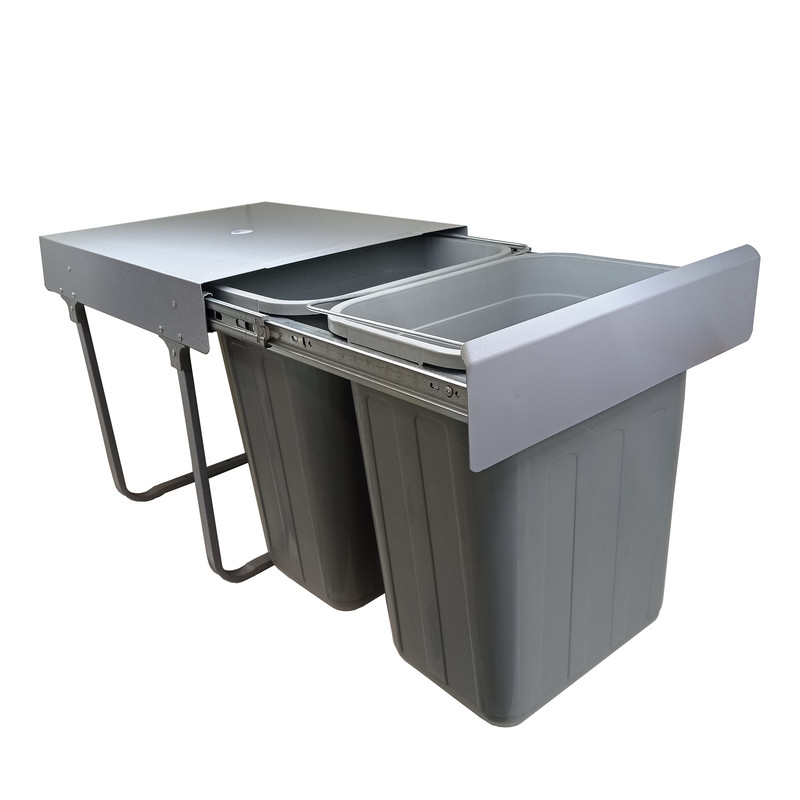 سطل زباله کابینتی مدل دوقلو