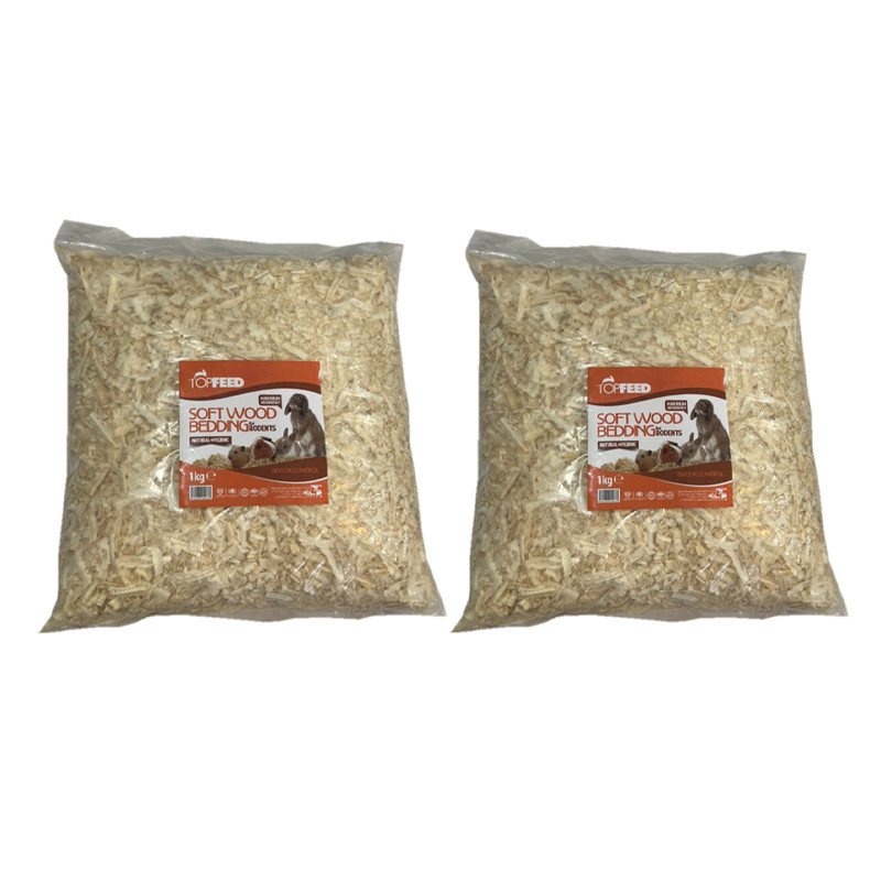 پوشال نرم بستر جوندگان تاپ فید مدل Soft وزن 1 کیلوگرم بسته 2 عددی