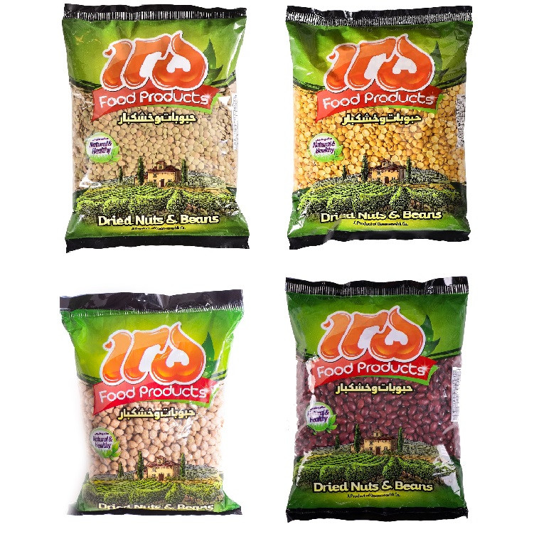 خرید و قیمت حبوبات 125 - 450 گرم بسته 4 عددی