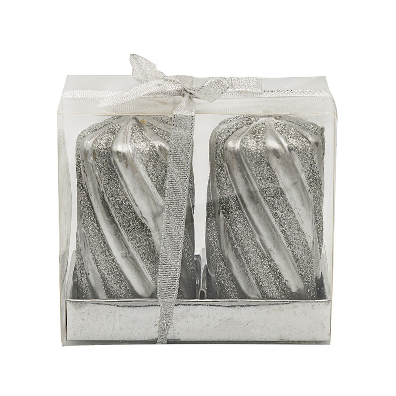 شمع مدل فانتزی طرح Twisted کد 02 مجموعه 2 عددی