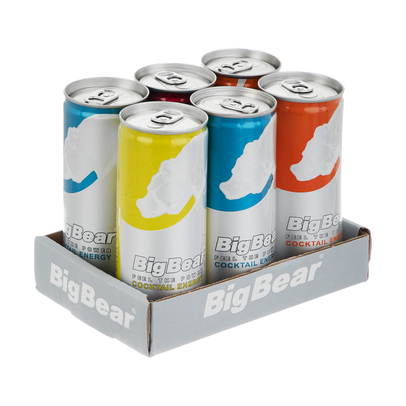 نوشیدنی کوکتل انرژی زا بیگ بر - 250 میلی لیتر مجموعه 6 عددی