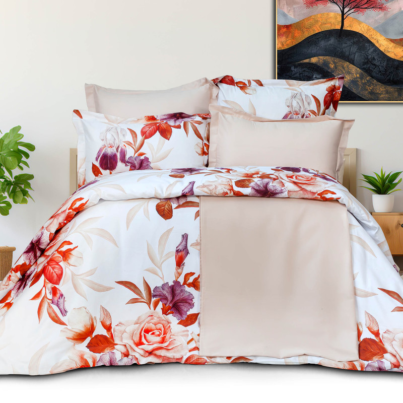 سرویس ملحفه خانه خواب اورنگ مدل Rozalin دو نفره شش تکه