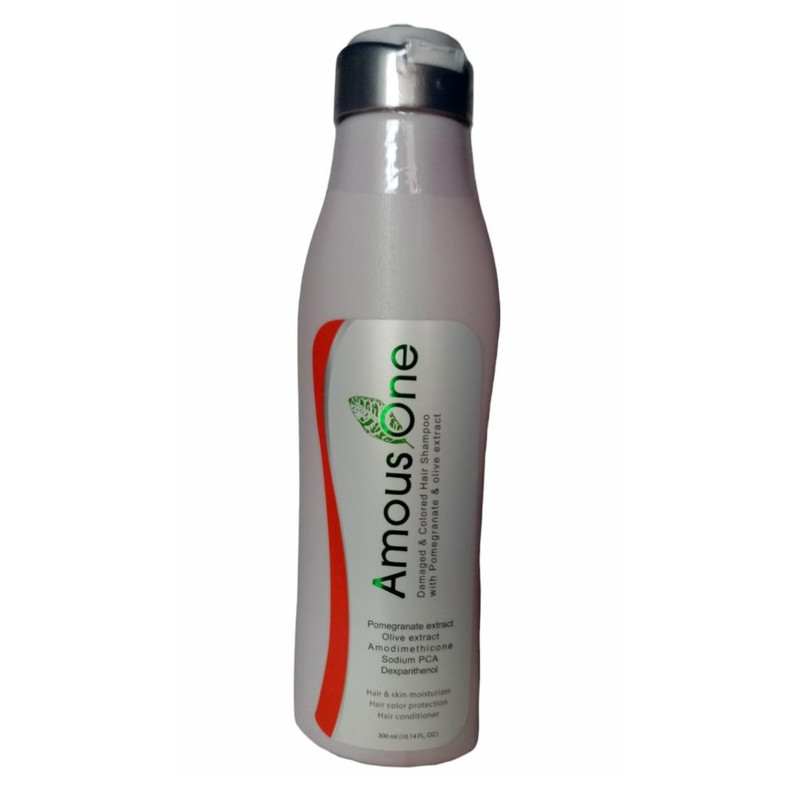 شامپو مو آموس وان مدل انار و زیتون حجم 300 میلی لیتر