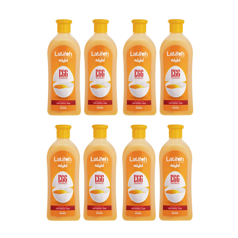 شامپو مو لطیفه مدل 02 حجم 400 میلی لیتر بسته 8 عددی