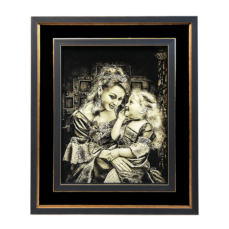 تابلو فرش دستبافت طرح مهرمادر کدYM.177