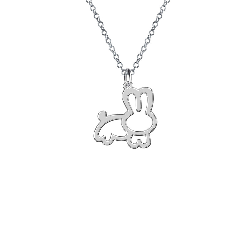 خرید و قیمت گردنبند نقره ترمه 1 طرح خرگوش کد E109